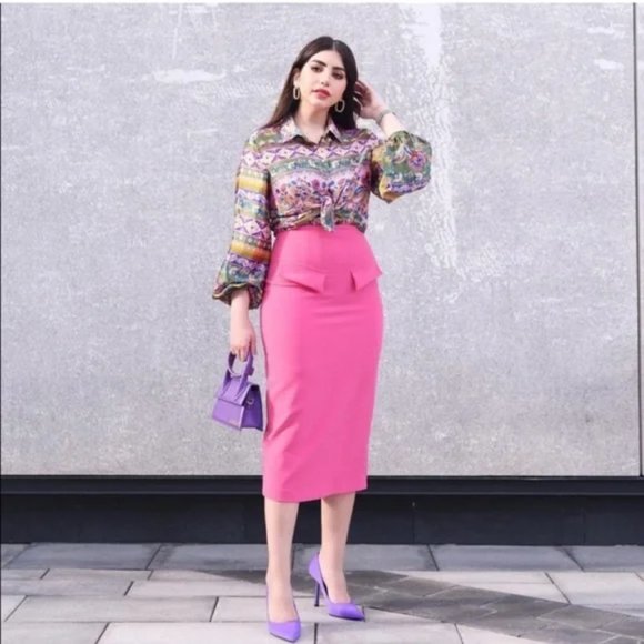 ZARA Flap Detail Pencil Skirt - Picture 4 of 4